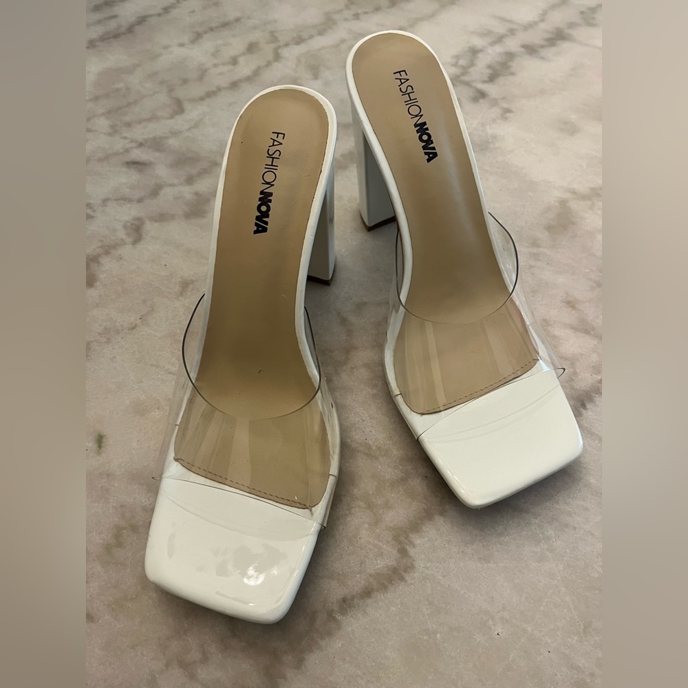 White Fashion Nova Heels